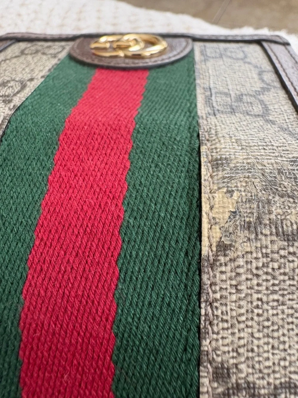 Gucci GG Canvas Compact Ophidia Wallet